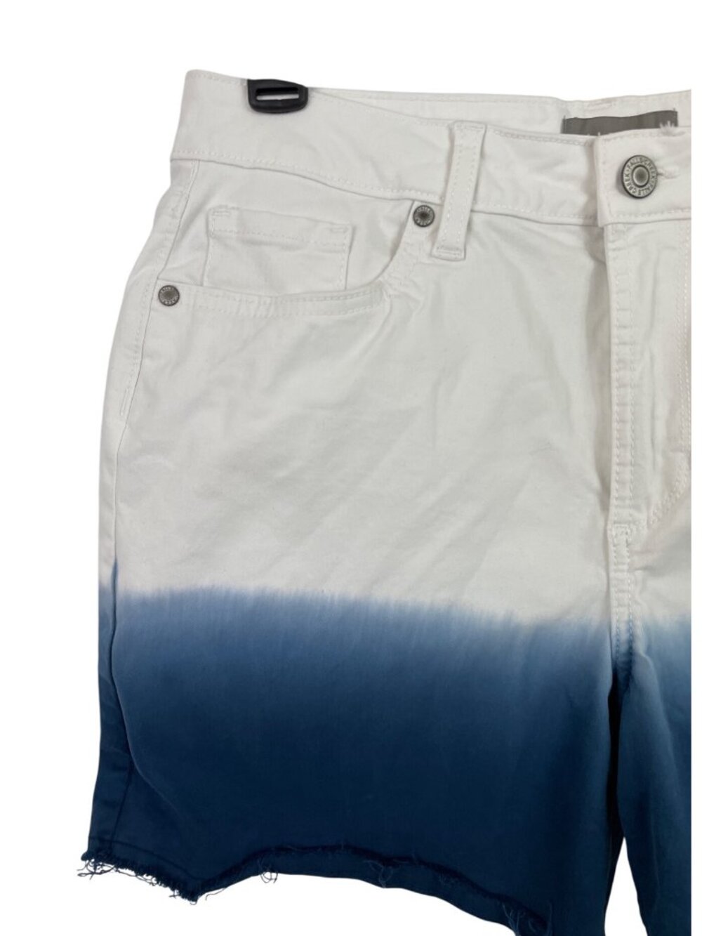 Falls Creek White Blue Ombre Cutoff Jean Shorts Womens Size 8 - Picture 3 of 8